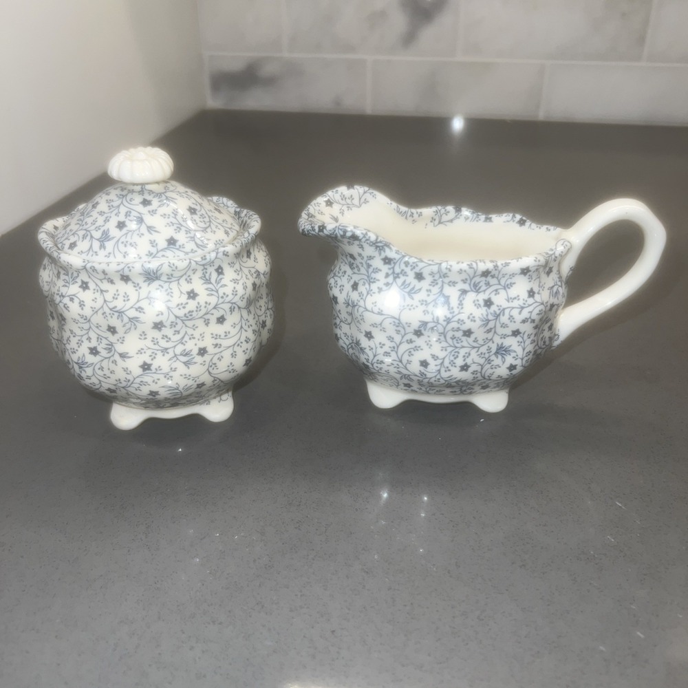 Small Chintz Creamer & Sugar Bowl Home Scents American Beauty Collection Japan